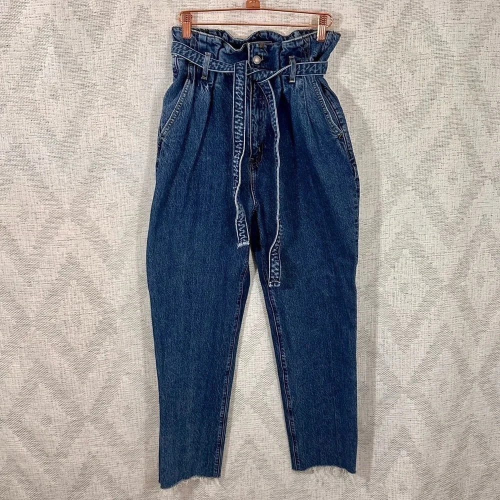 Abercrombie & Fitch paperbag waist mom jeans size 27